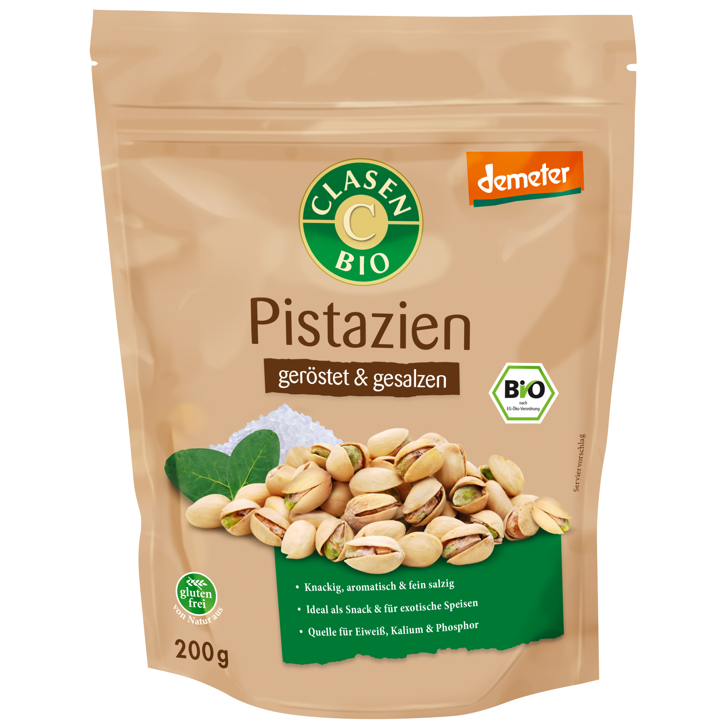 Bio Pistazien (geröstet und gesalzen) in Demeter Qualität 