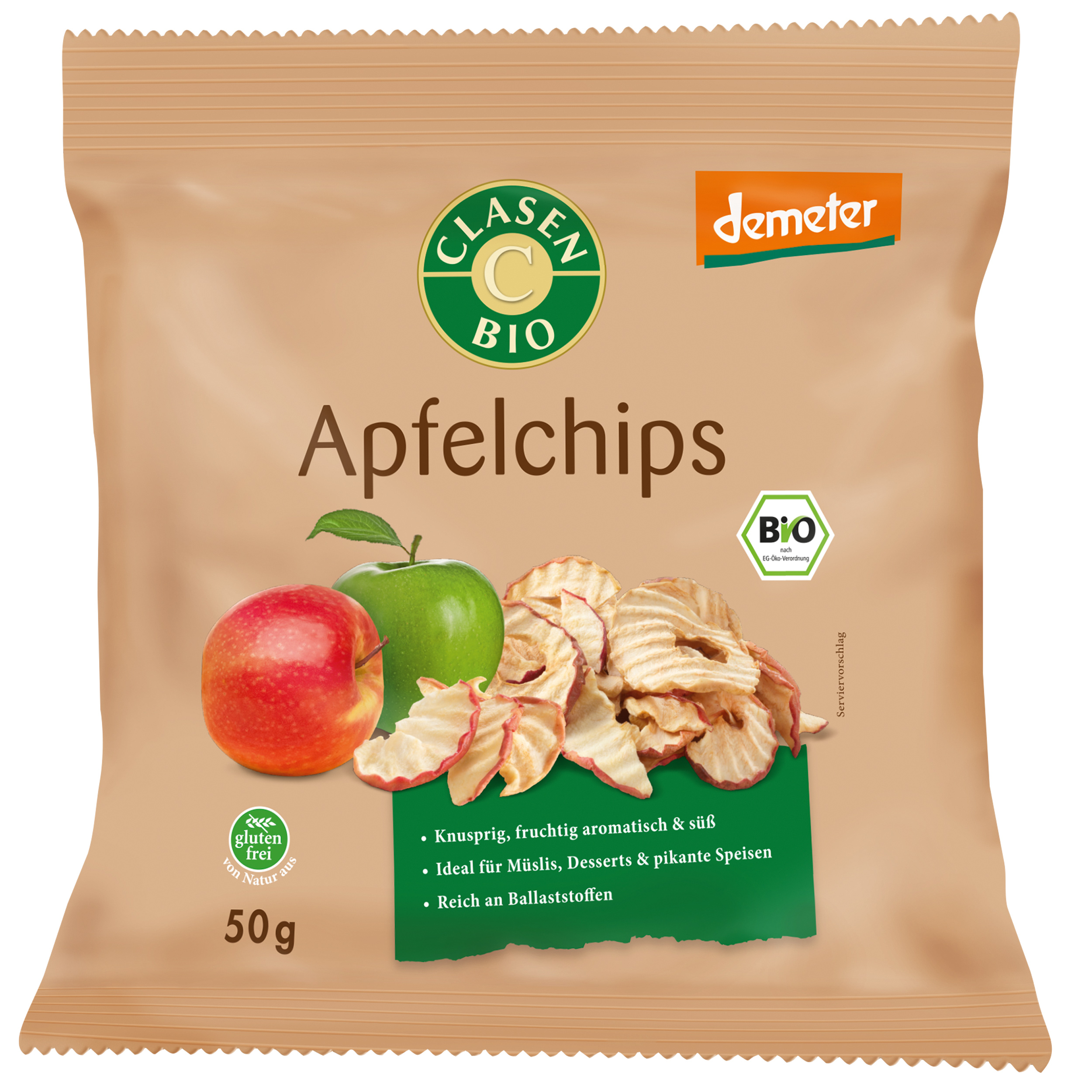 Bio Apfelchips in Demeter Qualität