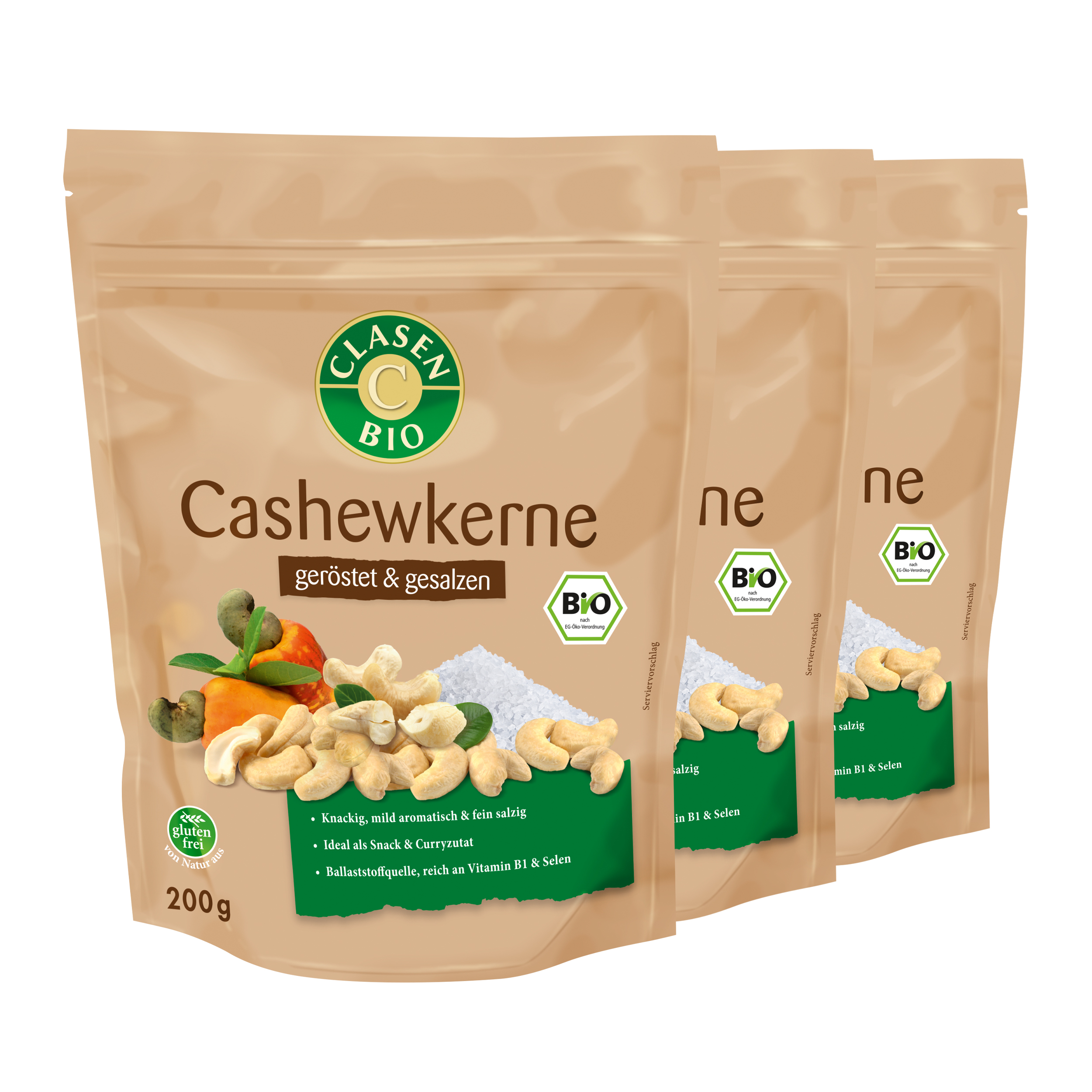 Bio Cashewkerne (geröstet und gesalzen)